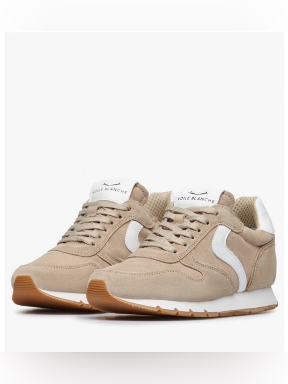NWT VOILE BLANCHE JULIA Suede Sneakers in Beige